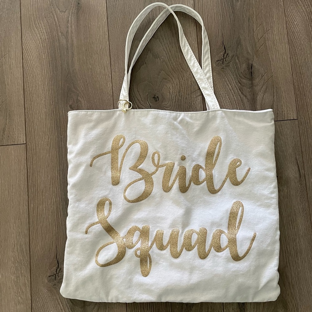 “Bride Squad” tote bag